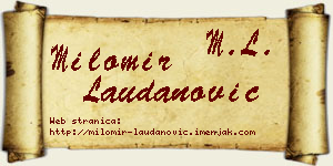 Milomir Laudanović vizit kartica